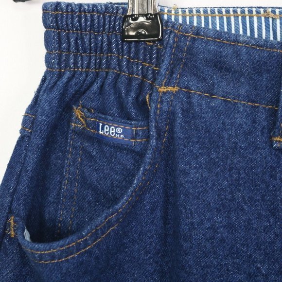 Vintage Lee Elastic Riders Mom Jeans Relaxed Tapered Ankle 12 Petite 12P - Picture 9 of 11